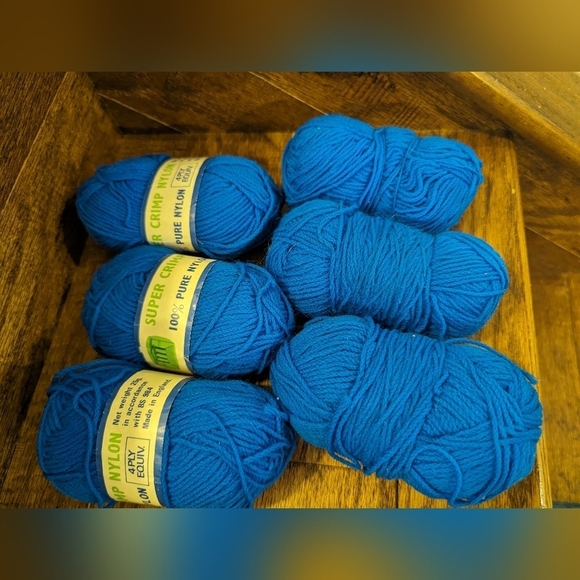 Vintage Yarn  6 skiens Super Crimp 100% pure Nylon made in England - Picture 5 of 6
